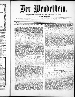 Wendelstein Samstag 3. Januar 1891