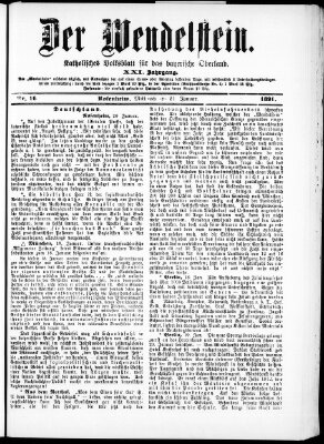 Wendelstein Mittwoch 21. Januar 1891