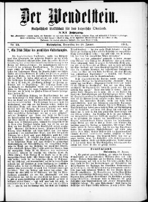 Wendelstein Donnerstag 29. Januar 1891