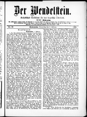 Wendelstein Donnerstag 5. Februar 1891