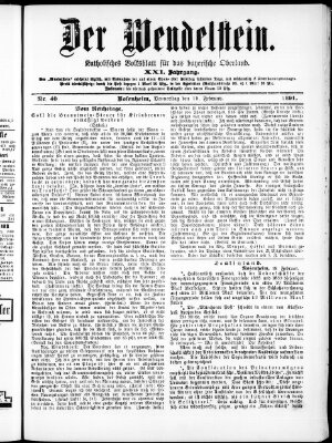 Wendelstein Donnerstag 19. Februar 1891