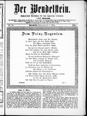 Wendelstein Donnerstag 12. März 1891