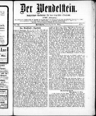 Wendelstein Sonntag 22. März 1891