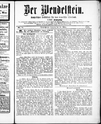 Wendelstein Sonntag 29. März 1891