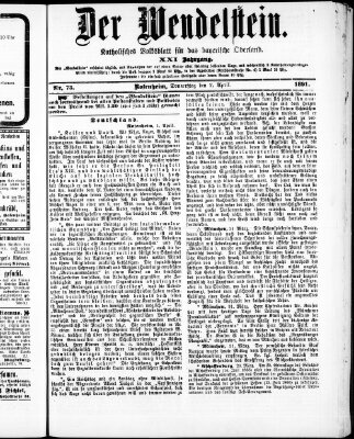 Wendelstein Donnerstag 2. April 1891