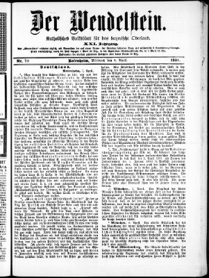 Wendelstein Mittwoch 8. April 1891