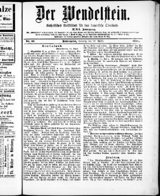 Wendelstein Sonntag 19. April 1891