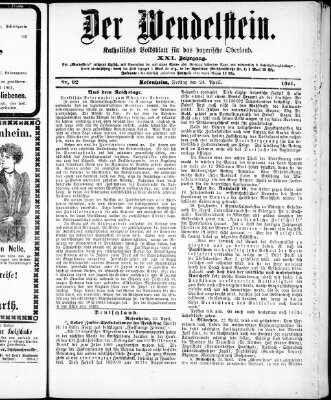 Wendelstein Freitag 24. April 1891