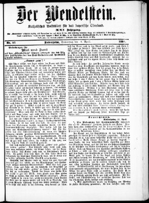 Wendelstein Donnerstag 30. April 1891