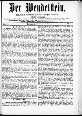 Wendelstein Samstag 9. Mai 1891