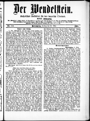 Wendelstein Freitag 22. Mai 1891