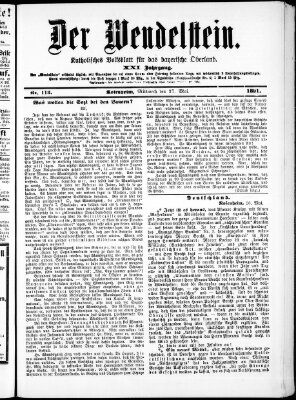 Wendelstein Mittwoch 27. Mai 1891