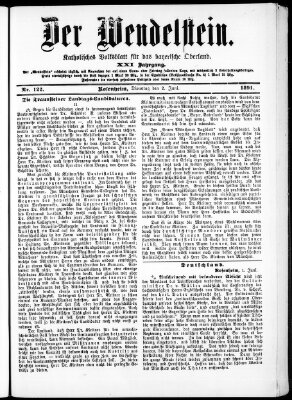 Wendelstein Dienstag 2. Juni 1891