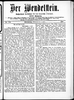 Wendelstein Mittwoch 3. Juni 1891