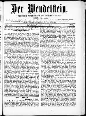 Wendelstein Donnerstag 11. Juni 1891