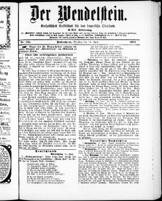 Wendelstein Dienstag 16. Juni 1891