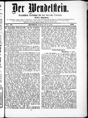 Wendelstein Sonntag 21. Juni 1891