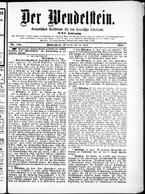 Wendelstein Mittwoch 24. Juni 1891