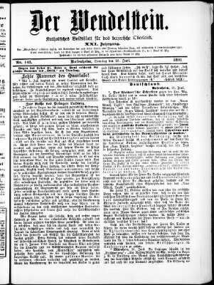 Wendelstein Sonntag 28. Juni 1891