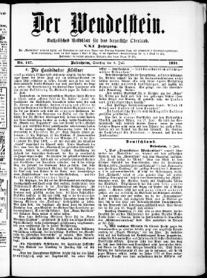 Wendelstein Samstag 4. Juli 1891