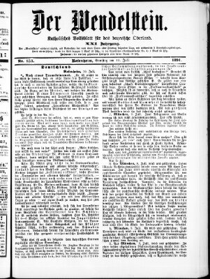 Wendelstein Samstag 11. Juli 1891