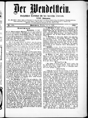 Wendelstein Dienstag 14. Juli 1891