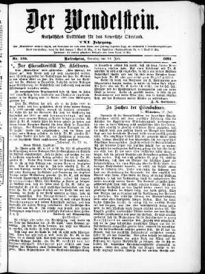 Wendelstein Sonntag 19. Juli 1891