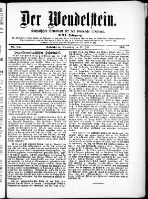 Wendelstein Donnerstag 23. Juli 1891