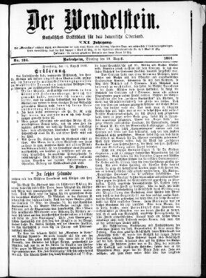 Wendelstein Dienstag 18. August 1891