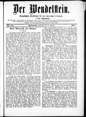 Wendelstein Mittwoch 19. August 1891