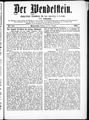 Wendelstein Freitag 21. August 1891