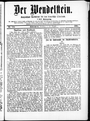 Wendelstein Samstag 22. August 1891