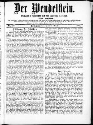 Wendelstein Sonntag 23. August 1891