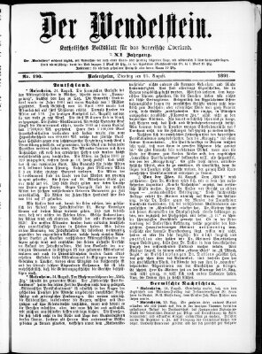 Wendelstein Dienstag 25. August 1891