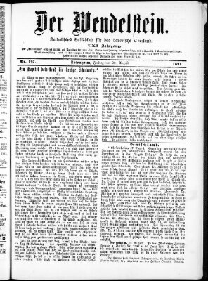 Wendelstein Freitag 28. August 1891