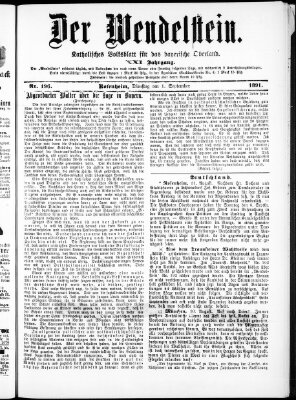 Wendelstein Dienstag 1. September 1891