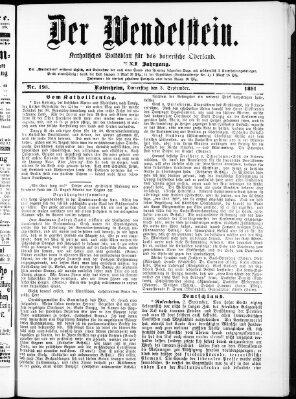 Wendelstein Donnerstag 3. September 1891