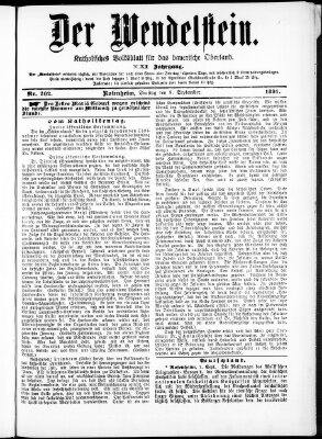 Wendelstein Dienstag 8. September 1891