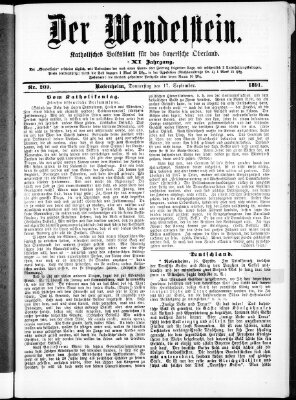 Wendelstein Donnerstag 17. September 1891