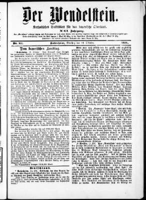 Wendelstein Dienstag 13. Oktober 1891