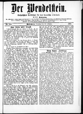 Wendelstein Samstag 24. Oktober 1891