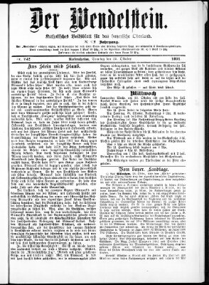 Wendelstein Sonntag 25. Oktober 1891