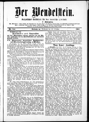 Wendelstein Mittwoch 28. Oktober 1891