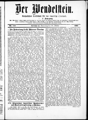 Wendelstein Donnerstag 29. Oktober 1891