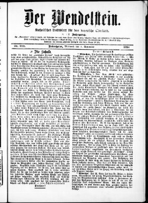 Wendelstein Mittwoch 4. November 1891