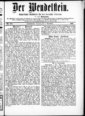 Wendelstein Samstag 7. November 1891