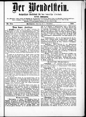 Wendelstein Sonntag 8. November 1891