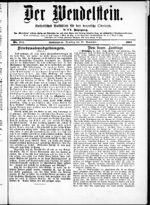 Wendelstein Samstag 28. November 1891