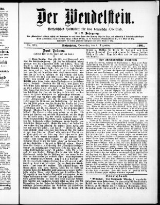 Wendelstein Donnerstag 3. Dezember 1891