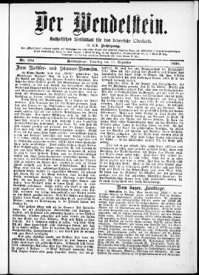 Wendelstein Dienstag 15. Dezember 1891